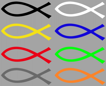 Preview: Aufkleber Ichthys Fisch